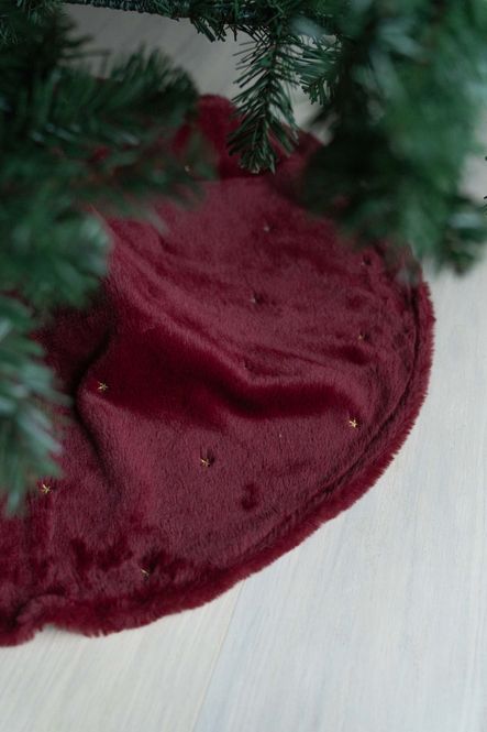 Hovedbilde Juletreskjørt Stjerne - Burgunder