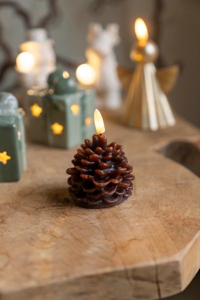 Hovedbilde LED Lys Kongle Brun 7cm