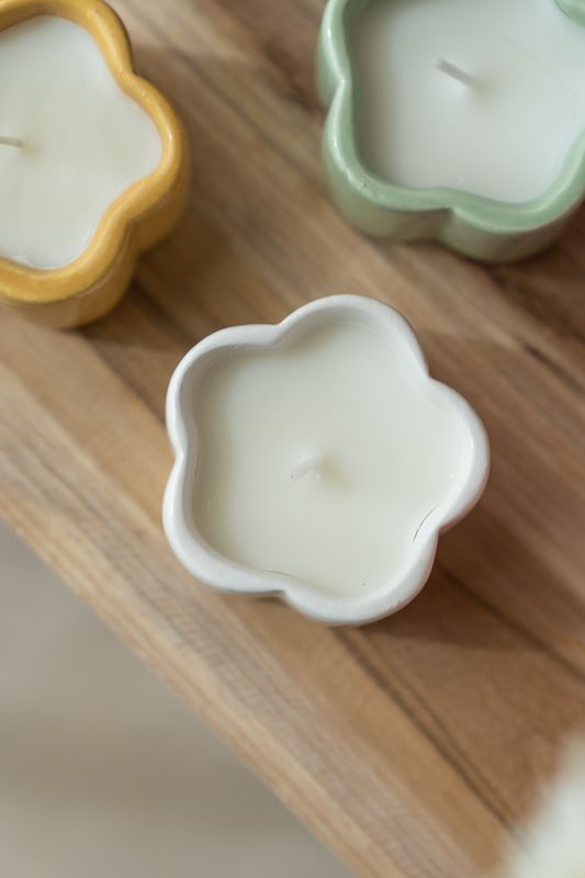 Lys blomsterpotte – Beige