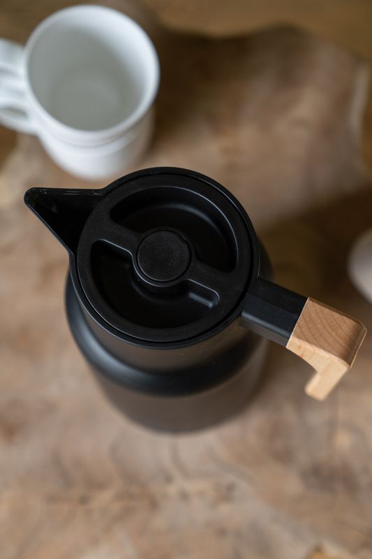 Kaffekanne m/trehåndtak Svart