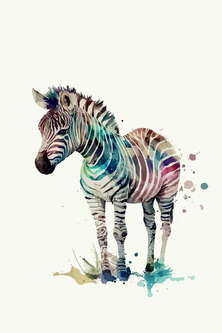 Hovedbilde Poster - Maling Zebra