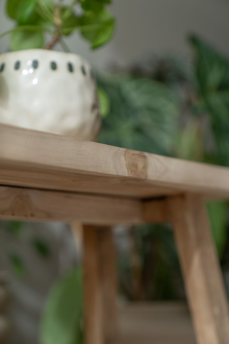 Benk i teak – 100×25×42 cm