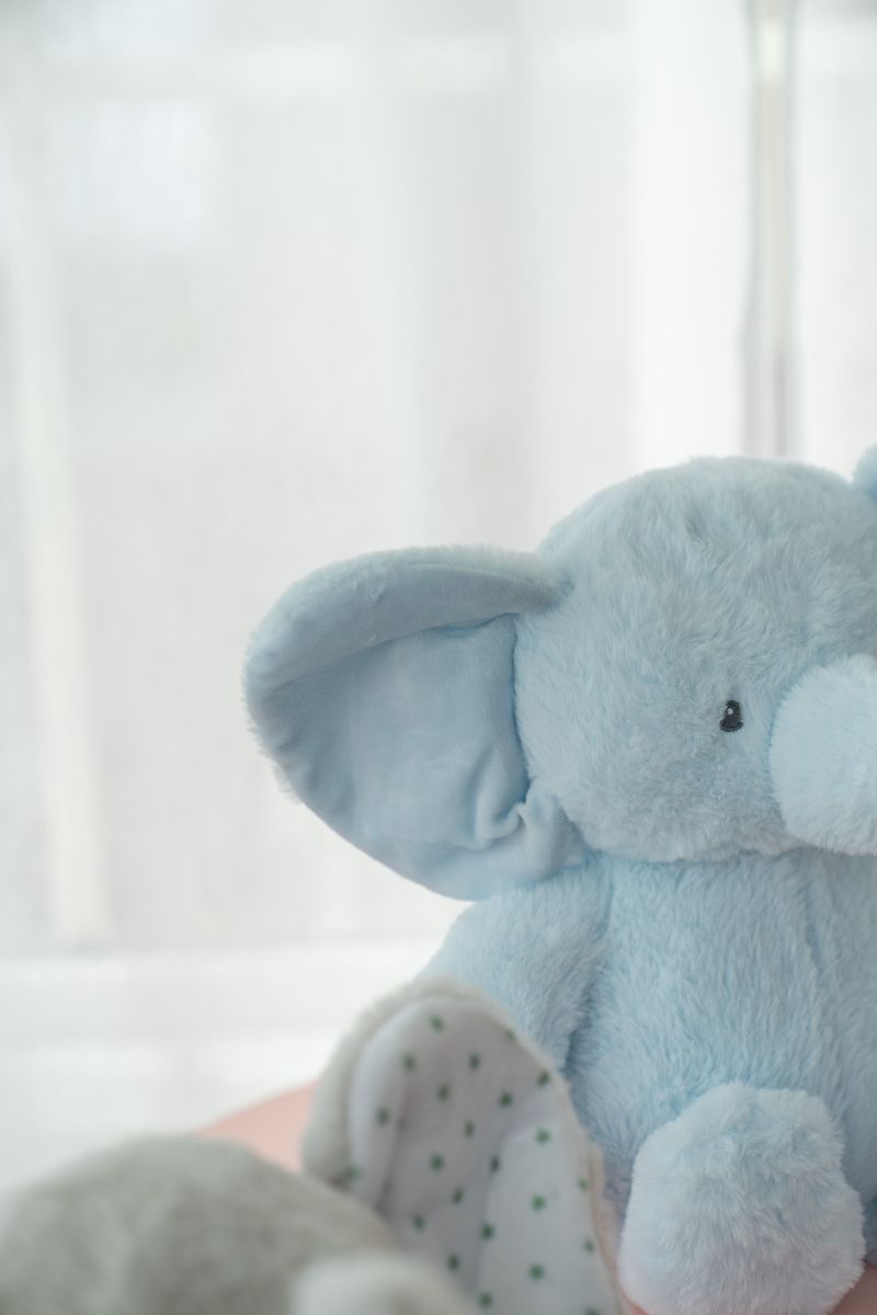 Kosedyr elefant – 38 cm – Blå