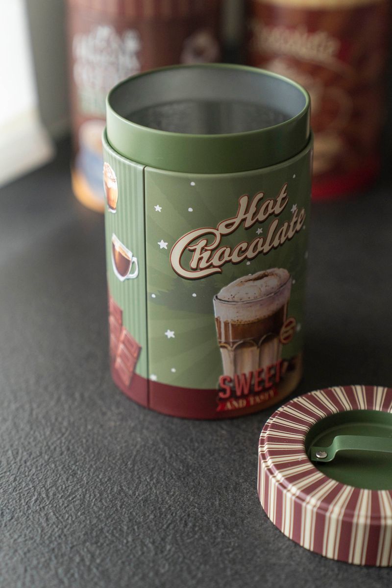 Retro Oppbevaringsboks – Ø10×H16 cm – Hot Chocolate