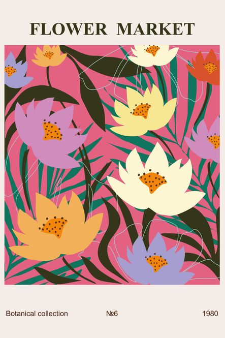 Hovedbilde Poster - Botanisk Blomstermarked 3