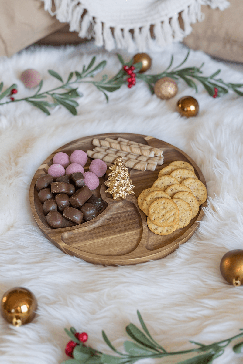 Serveringsfjøl m/Juletre Gull