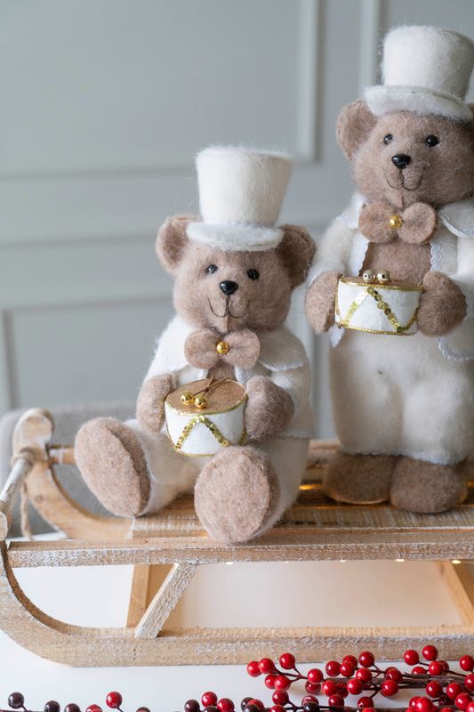 Bamse m/tromme - Sittende