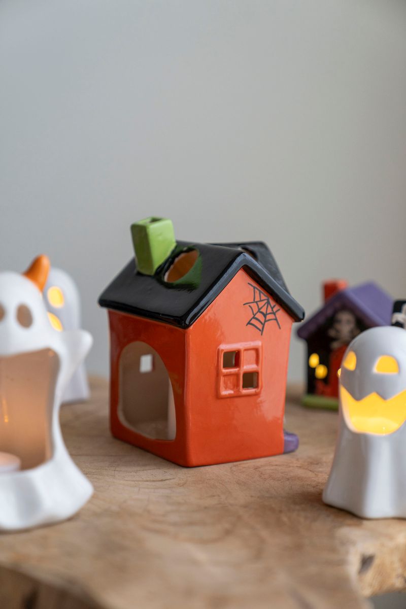 LED Halloween Hus 15cm - Boo