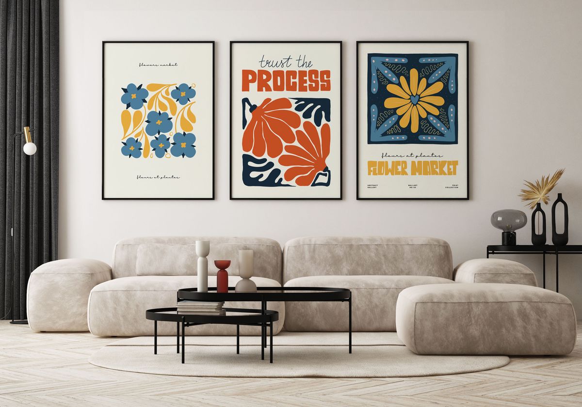 Poster - Abstrakte Blomster 6