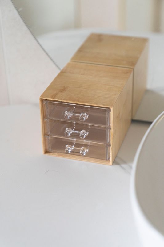 Smykkeoppbevaring Bambus - 15x12x10cm