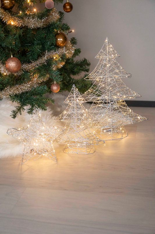 LED Tre 60cm Sølv