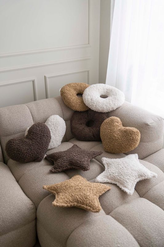 Pute Stjerne 43x30cm - Beige