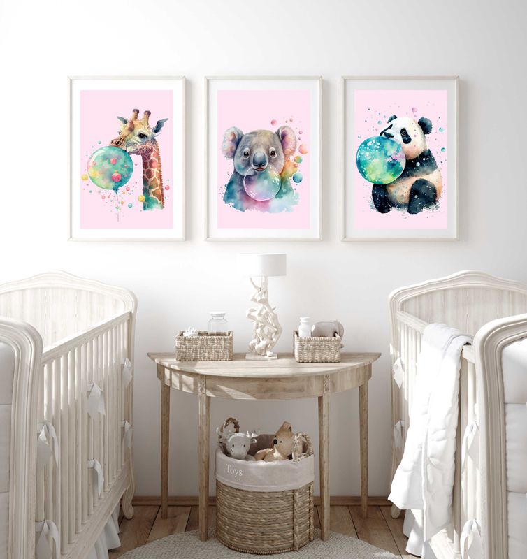 Poster - Boble Giraff Rosa