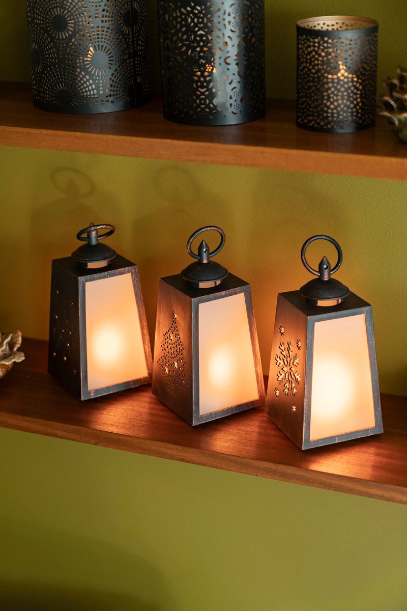 LED Lanterne 10x19cm - Stjerne