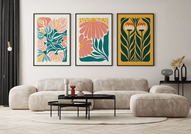 Poster - Abstrakte Blomster 1