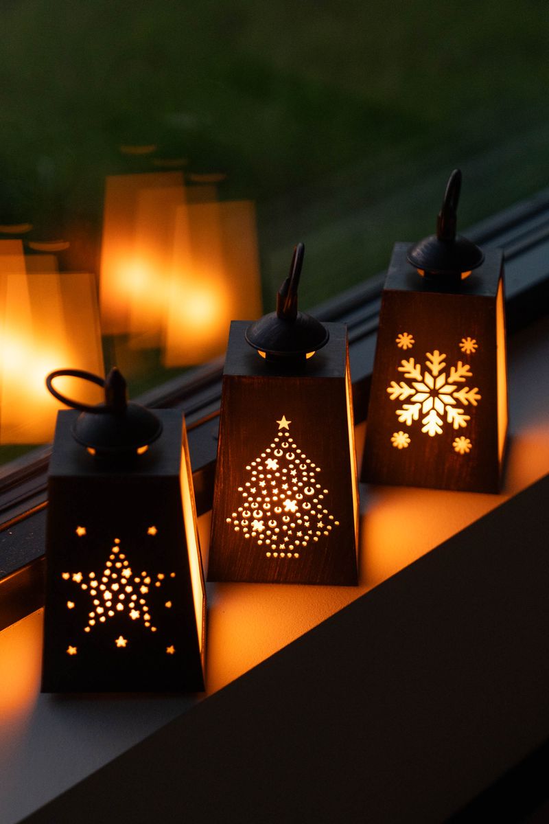 LED Lanterne 10x19cm - Stjerne