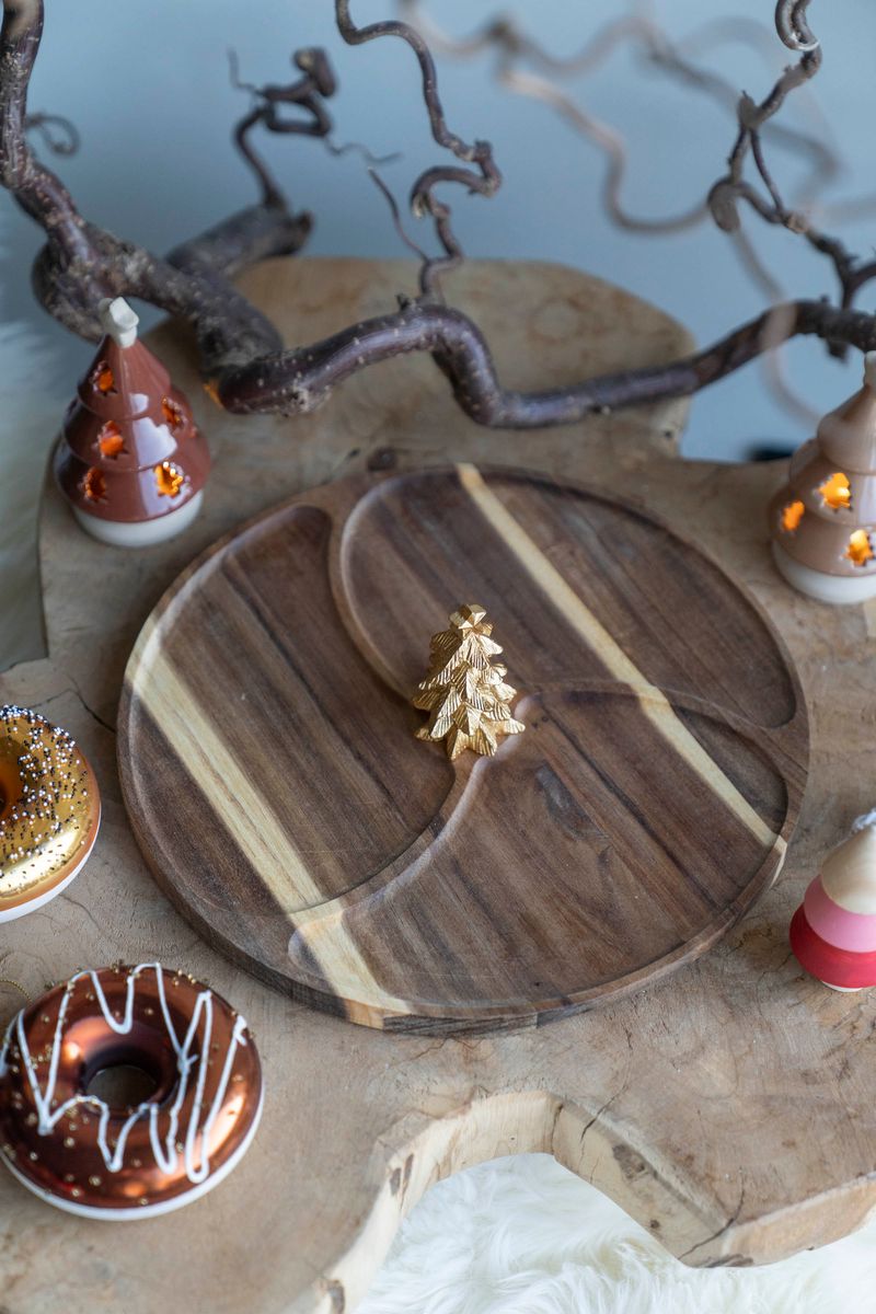 Serveringsfjøl m/Juletre Gull