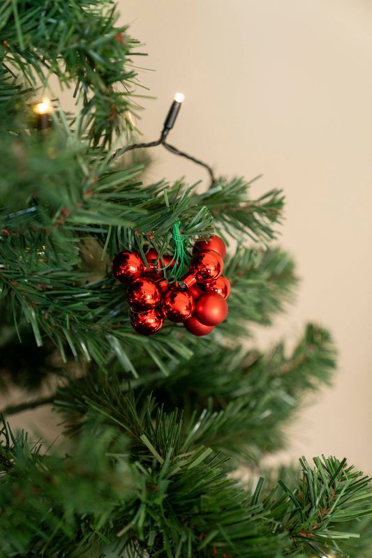 Julekuler på Ståltråd - Rød