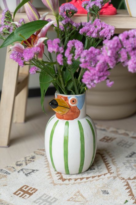 Hovedbilde Vase Fugl 17x22cm - Grønn