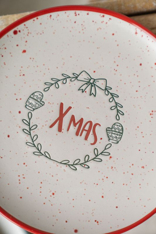 Julehilsen Tallerken 20cm - Xmas