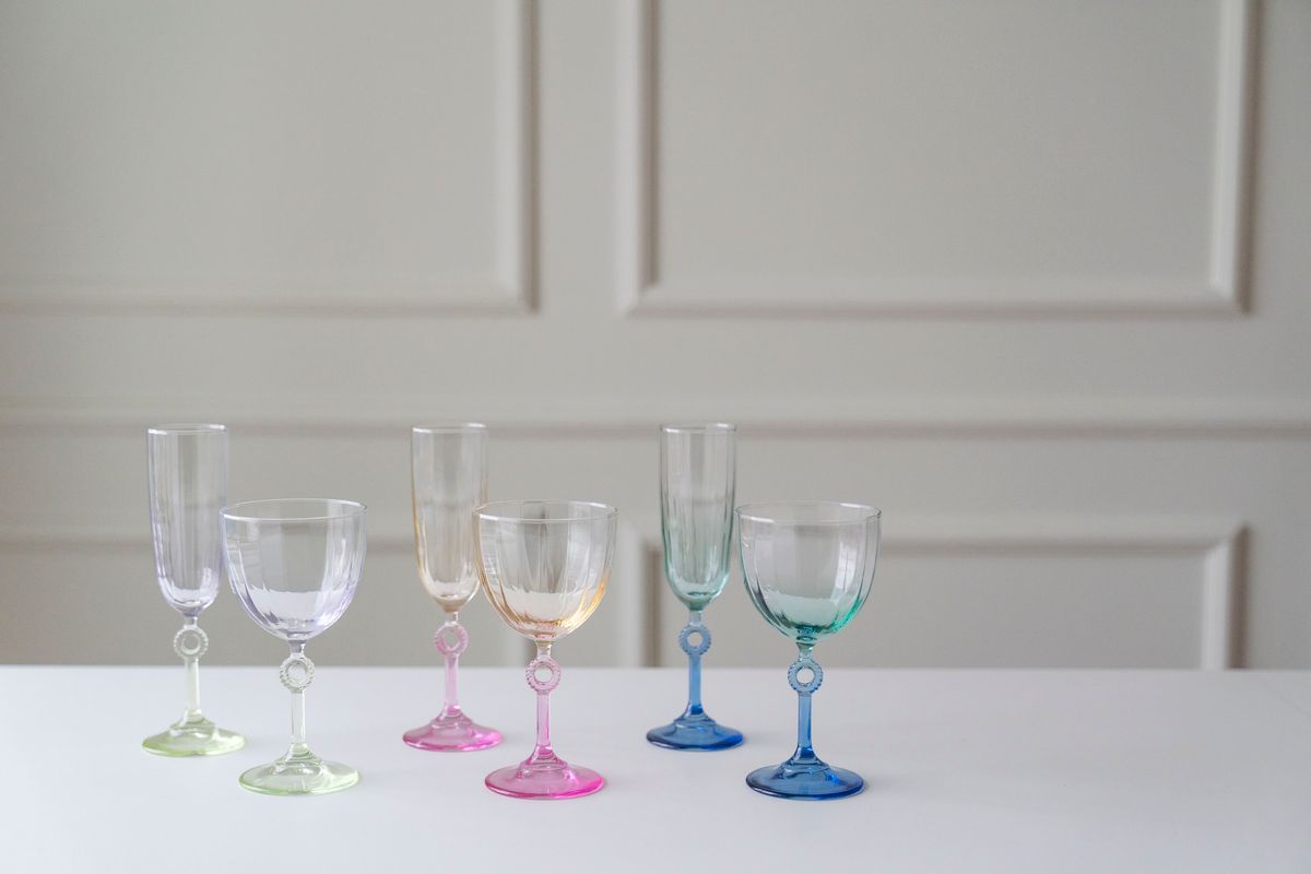Vinglass Sirkel 270ml - Grønn