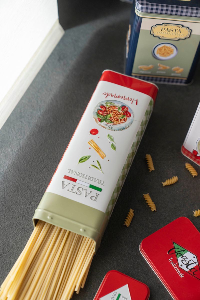 Milano Oppbevaringsboks  Pasta – 9,5×7,5×H19,5cm – Rød