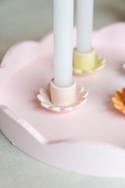 Hovedbilde Lysestake blomst – rosa