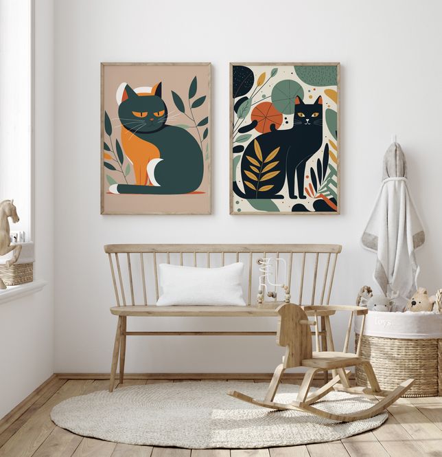 Hovedbilde Poster - Abstrakt Katt 1