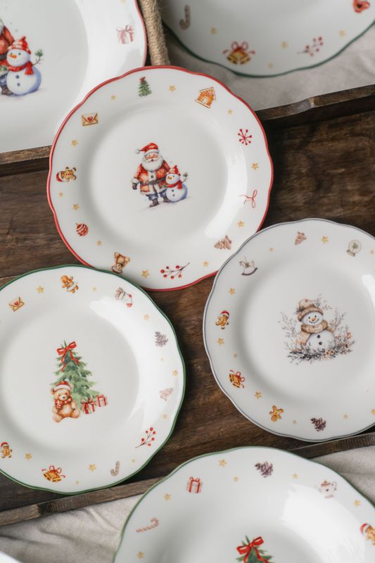 Juleminner Tallerken 19cm - Snømann