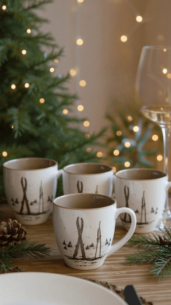 Hovedbilde 4 x Kopp - Sirdalskoppen Ski & Stav 20cl