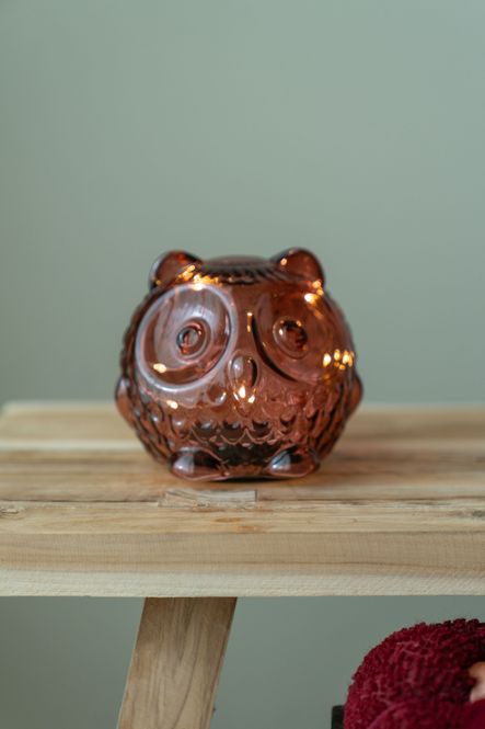 Hovedbilde Glassuggle LED 10cm - Rød