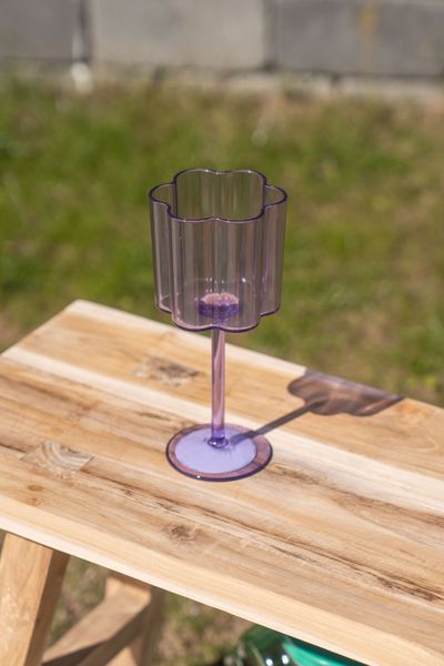 Hovedbilde Blomst vinglass – 300 ml – lilla