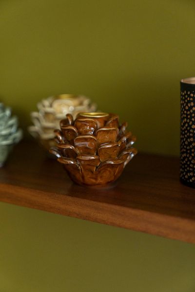 Hovedbilde Lysholder - Kongle 6,5cm Rød