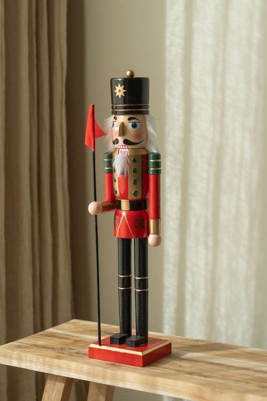 Nøtteknekker Rød/Grønn/Svart 50cm - Versjon 3