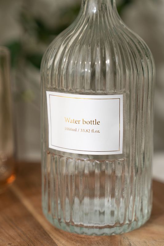 Glassflaske 1000ml - Gull
