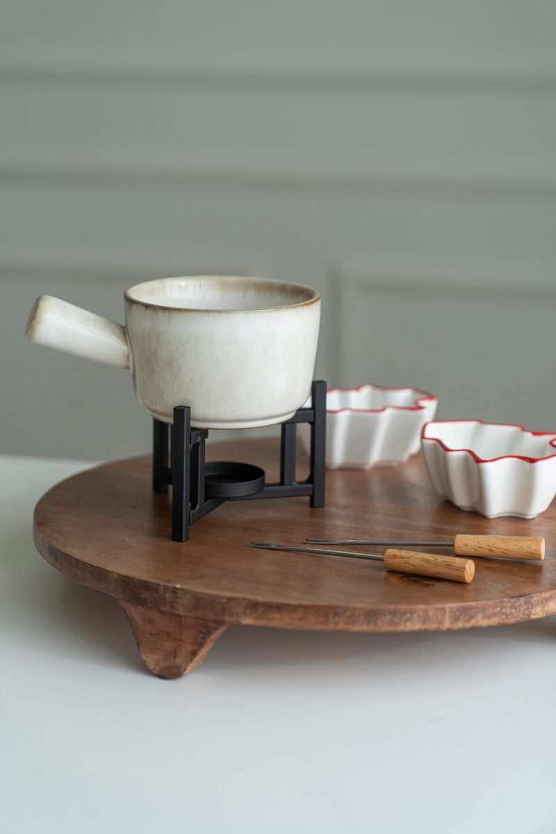 Fondue Sett - Beige