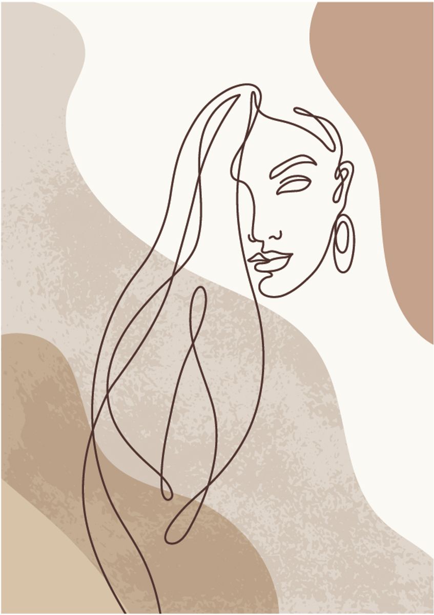 Poster - Beige Dame Kropp 1