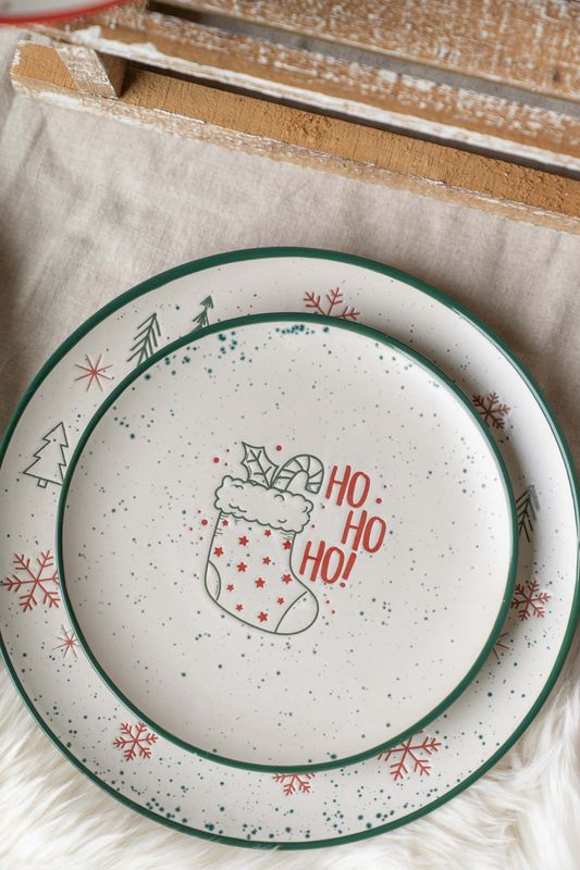 Julehilsen Tallerken 20cm - HoHoHo