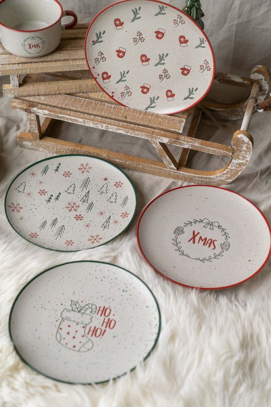 Julehilsen Tallerken 26,5cm - Tre