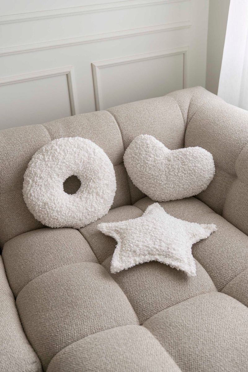 Pute Stjerne 43x30cm - Hvit